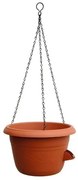 Plastia Ghiveci de flori suspendat, cu auto-udare de 25 cm, teracota, diam. 25 cm