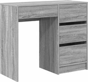 vidaXL Birou cu sertar Gri Sonoma 90 x 37.5 x 75 cm Lemn compozit