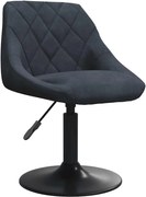 vidaXL Scaun de bucătărie, gri închis, catifea