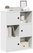 vidaXL Bibliotecă, alb, 60x24x76,5 cm, lemn prelucrat