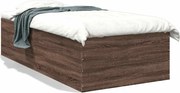 vidaXL Cadru de pat, stejar maro, 90x200 cm, lemn prelucrat