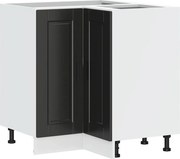 vidaXL Dulap de bază pe colț de bucătărie „Porto” Negru lemn prelucrat