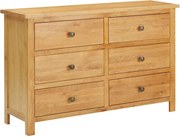 vidaXL Dulap cu sertare, 105 x 33,5 x 73 cm, lemn masiv stejar