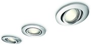 Philips 59902/11/PN - SET 3x Lampă încastrată baie ROOTS 1xGU10/35W
