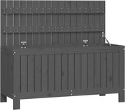 vidaXL Cutie de depozitare grădină, gri, 115x49x60 cm, lemn masiv pin