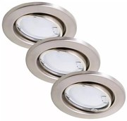 SET 3x corp de iluminat LED pentru baie 1xGU10/3W/230V IP23 crom mat Briloner 7221-032