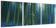 Tablou - Pădure albastră (cu ceas) (90x30 cm)