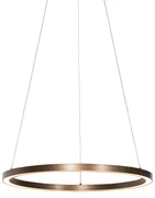 Lampă suspendată bronz 60 cm inclusiv LED cu dimmer pe 3 trepte - Girello
