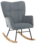 Fotoliu gri balansoar cu tapițerie din catifea Elza – Støraa
