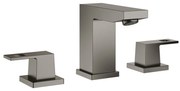 Baterie lavoar Grohe Eurocube S dubla comanda antracit periat Hard Graphite cu ventil