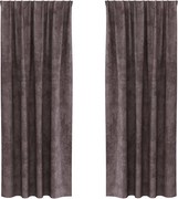 vidaXL Cortine din catifea cu perdele 2 pcs Maro 245 x 140 cm Catifea