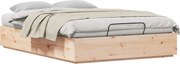 vidaXL Cadru de pat otoman natural 140 x 200 cm Lemn masiv de pin
