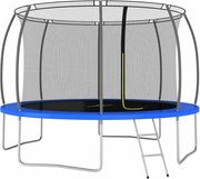 vidaXL Set trambulină rotundă, 366 x 80 cm, 150 kg