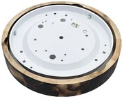 Plafonieră OAK SMOKY SLIM, 1xE27/15W/230V, Ø 27 cm, stejar/maro închis