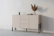 Comoda cu sertare Wezilo 154 cm - cașmir / negru Picioare
