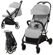 Carucior sport compact cu pliere automata recomandat de la nastere pana la 22 kg Artis Grey, 7 kg