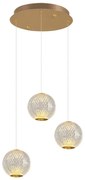 Lustră LED pe cablu CREMONA, 3xLED/5W/230V/3000K, auriu