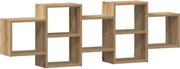 vidaXL Raft de perete, lemn artizanal, 129x18x42 cm, lemn prelucrat