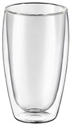 Set 2 pahare, sticla termorezistenta, 450ml, Mia