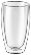 Set 2 pahare, sticla termorezistenta, 450ml, Mia