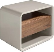 Masuta, Noptiera furnir din lemn de nuc si MDF lacuit, Anna