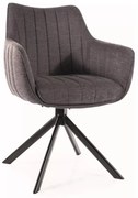 Scaun rotativ Azalia gri inchis/negru Brego18