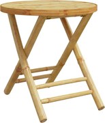 vidaXL Masă de grădină pliabilă, Ø45x45 cm, bambus