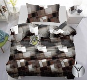 Lenjerie de pat din bumbac VAREON maro-gri Dimensiune lenjerie de pat: 70 x 90 cm | 140 x 200 cm