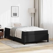 vidaXL Cadru de pat cu saltea Negru 120 x 190 cm Piele artificială