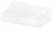 Organizator de cosmetice transparent Compactor, 14 compartimente