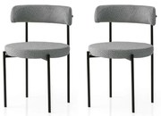 Set de scaune de sufragerie Gini Dark Grey andBlack, 2 buc.