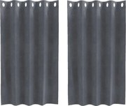 vidaXL Perdele opace 2 pcs Gri deschis 140 x 140 cm Catifea