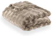 Pătură taupe din micropluș/cocolino 150x200 cm Wave – Tiseco Home Studio