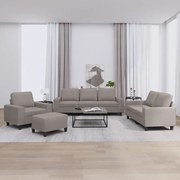 vidaXL Set de canapele, 4 piese, gri taupe, textil