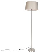 Lampa de podea moderna din otel cu abajur taupe 45 cm - Simplo