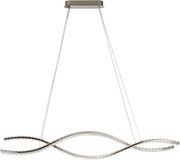 Lustra LED CCT suspendata cu telecomanda SPARK WAVES 120 crom