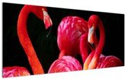 Tablou cu flamengo roșii (120x50 cm)