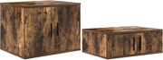 vidaXL Dulap de depozitare 2 pcs Stejar fumuriu 108 x 41 x 40 cm