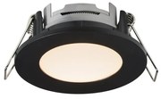 Spot incastrabil LED pentru baie IP65 Leonis negru 2700K