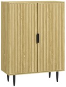 HOMCOM Dulap Pantofi 5 Niveluri cu Rafturi Reglabile, Picioare Metalice, Design Elegant Stejar, Stabil și Sigur, 80x38x110 cm | Aosom Romania