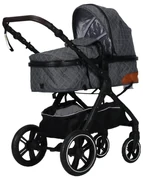 Carucior nou nascuti 2 in 1 NOVOKIDS™ X1000 series, Cu geanta bebe, Cadru Aluminiu, Amortizoare, Roti din cauciuc plin AVE, Landou, Spatar reglabil 3