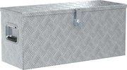 vidaXL Cutie din aluminiu, 80 x 30 x 35 cm, argintiu