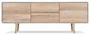 Comodă TV din lemn masiv de stejar Gazzda Fawn Natural