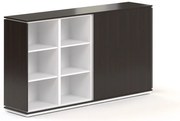 Dulap mediu Creator 202,2 x 44,5 x 115,5 cm, alb / wenge
