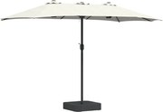 vidaXL Parasol de Grădină Nisipiu 385 x 209 x 244 cm Poliester și oțel