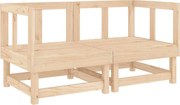 vidaXL Canapea de colț de grădină, 2 buc., lemn masiv de pin