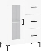 vidaXL Servantă, alb, 69,5x34x90 cm, lemn compozit