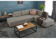 Canapea Tip Coltar Extensibil Manama Corner Sofa Bed Right - Cream