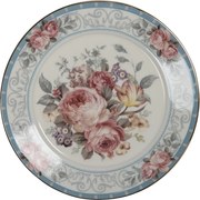 Farfurie din portelan, cu motive florale, Ø 21 cm, Roses