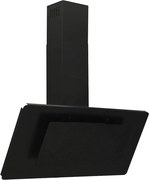 vidaXL Hotă de perete negru 90 cm oțel inoxidabil și sticlă securizată
